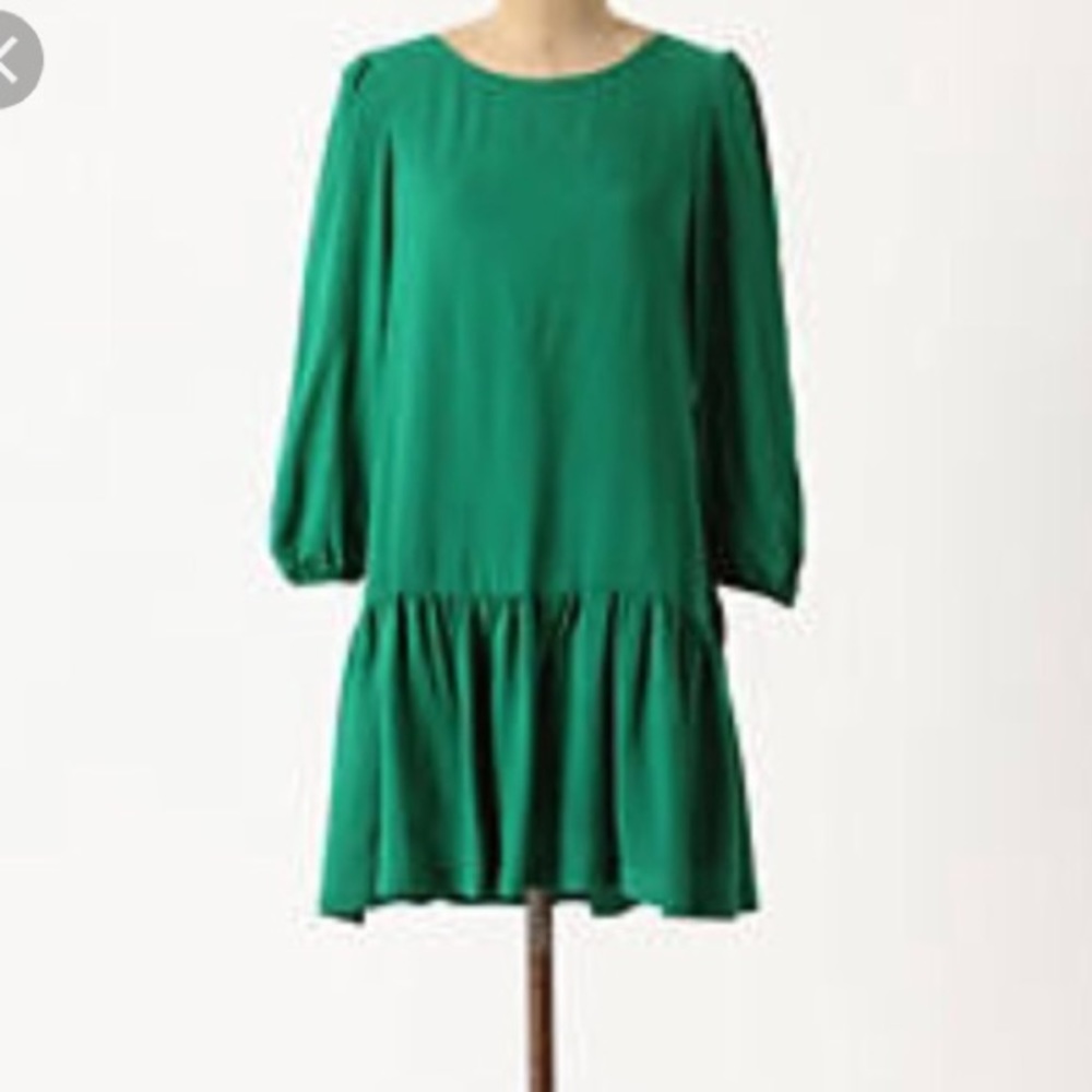 Green Drop Waist Dress